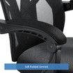 Executive High Back Mesh Office Computer Chair with Retractable Footrest