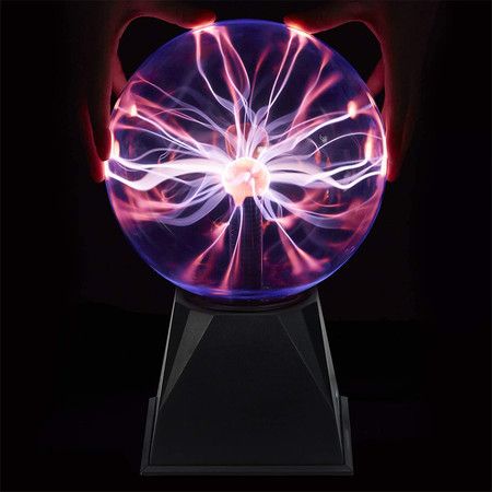 Ball Light 4 inch Interactive Touch Responsive Lamp Sound Activated Tesla Coil Lightning  (4 Inch)