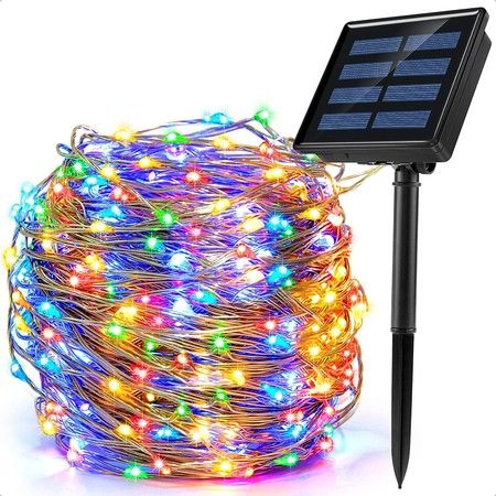 Solar String Lights Multi Color 200, Multi Colored Led Outdoor String Lights