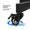 32"-65" Mobile TV Floor Stand Freestanding Television Bracket Swivel TV Mount w/ Shelf