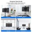 32"-65" Mobile TV Floor Stand Freestanding Television Bracket Swivel TV Mount w/ Shelf