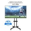 32"-65" Mobile TV Floor Stand Freestanding Television Bracket Swivel TV Mount w/ Shelf