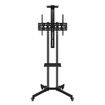 32"-65" Mobile TV Floor Stand Freestanding Television Bracket Swivel TV Mount w/ Shelf