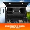 Truck Ute Tool Boxes Steel Large Storage Toolbox Tool Drawers Shelves Black