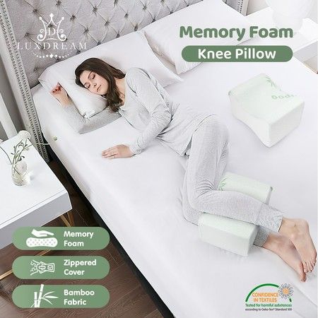 Memory Foam Knee Pillow Side Sleeper Leg Pillow Cushion Bed Pillow Leg Hip Support