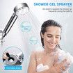 Double-Sided Water Shower Pressure Shower Handheld  Nozzle Spray With Shower Gel Container