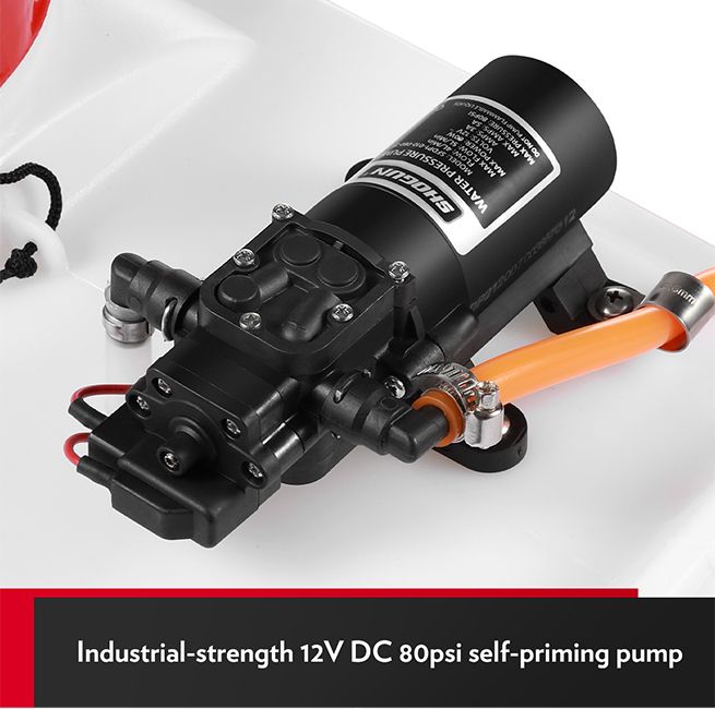 50L ATV Weed Sprayer Boom Jet Stream Spray Chemical Water Tank Pump