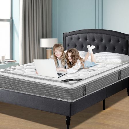 ROYAL SLEEP KING SINGLE Mattress Bed Resilience Foam Bonnell Spring Medium Firm 20cm