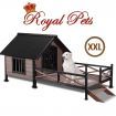 Royal Pets Dog Kennel Timber House Waterproof Wooden with Window Patio