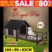 Royal Pets Dog Kennel Timber House Waterproof Wooden with Window Patio