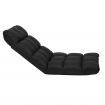 Adjustable Floor Gaming Lounge Linen Chair 99x41x12cm Black