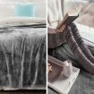 Laura Hill 600GSM Double-Sided Queen Size Faux Mink Blanket - Silver