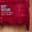 Laura Hill 600GSM Large Double-Sided Faux Mink Blanket - Wine Red