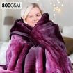 Laura Hill 800GSM Heavy Double-Sided Faux Mink Blanket - Purple