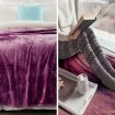 Laura Hill 800GSM Heavy Double-Sided Faux Mink Blanket - Purple