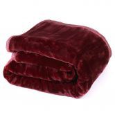 Laura Hill 800GSM Heavy Double-Sided Faux Mink Blanket - Red