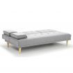 Sarantino Linen Fabric Sofa Bed Lounge - Light Grey