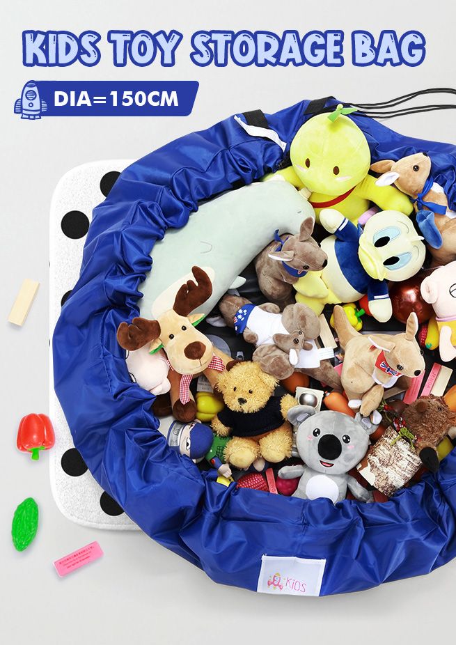 Kids Play Mat and Toy Storage Bag Play and Go Playmat Floor Activity