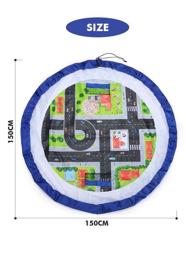 Kids Play Mat and Toy Storage Bag Play and Go Playmat Floor Activity