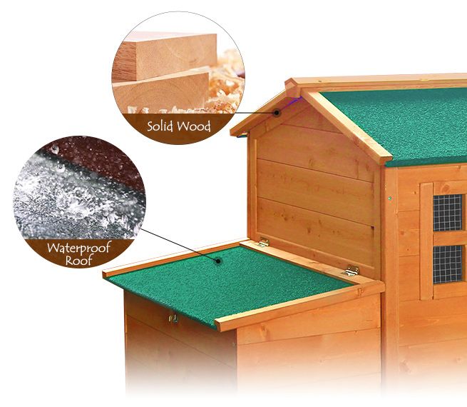 Petscene Wooden Chicken Coop Run 200cm Walkin Rabbit Hutch Ferret Pet