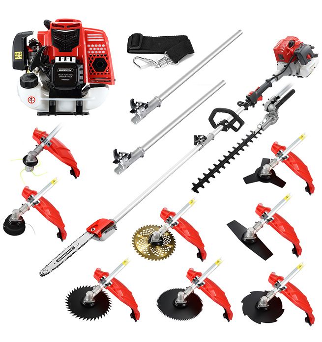 10 In 1 65CC Garden Multi Tool Hedge Trimmer Whipper Snipper Pole