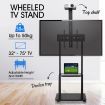 32&quot;-75&quot; Mobile TV Floor Stand Bracket Freestanding Television Mount w/ Shelf
