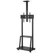 32"-75" Mobile TV Floor Stand Bracket Freestanding Television Mount w/ Shelf