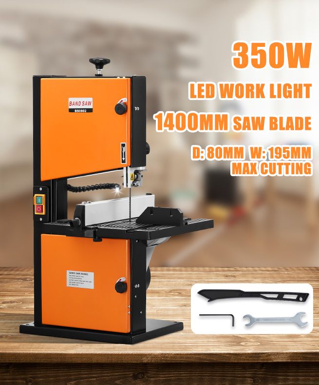 350W Bandsaw Wood Cutting Band Saw Blades Vertical Table Portable