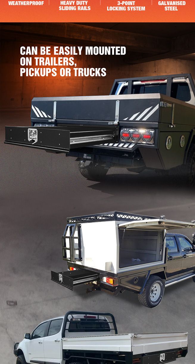 Steel Under Tray Tool Box Truck Ute Tool Boxes ToolBox Roller Drawer