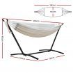 Gardeon Hammock Bed Camping Chair Outdoor Lounge Single Cotton with Stand