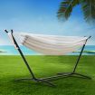 Gardeon Hammock Bed Camping Chair Outdoor Lounge Single Cotton with Stand