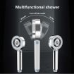 Double-Sided Water Shower Pressure Shower Handheld  Nozzle Spray With Shower Gel Container