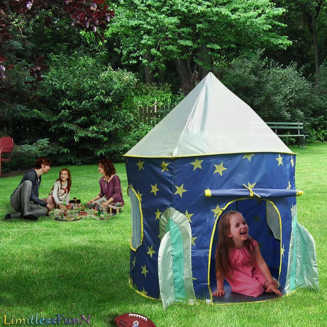 Rocket Tent  Children Castle Playhouse for Boys Girls Toddler, Indoor & Outdoor Use
