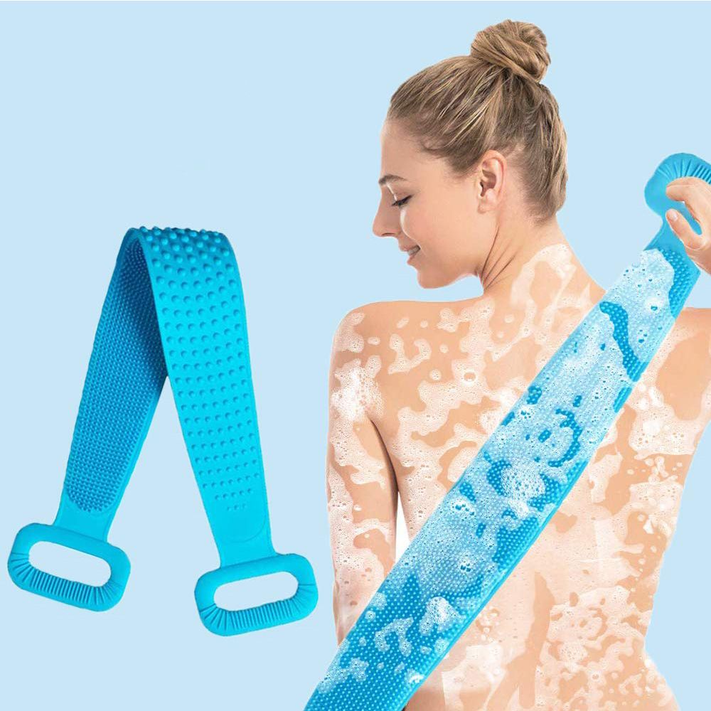 Updated Back Scrubber for Shower for Men and Woman - Blue