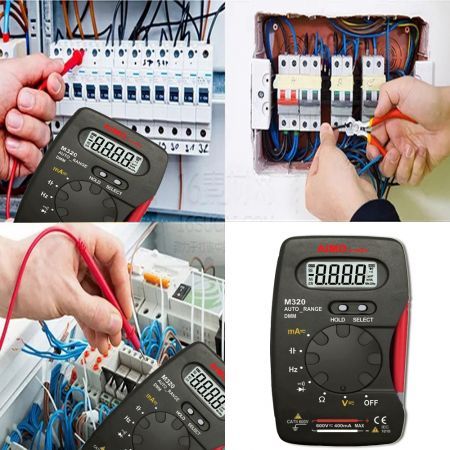 AIMOMETER M320 Digital Multimeter DMM Auto Range 4000 Counts Ammeter Voltmeter Ohmmeter with Capacitance Frequency Test