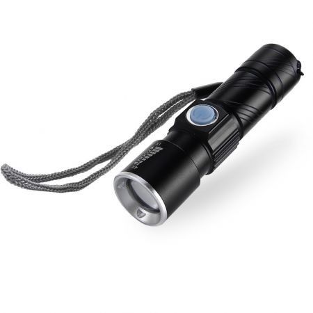3 Mode USB Flashlight Rechargeable Lithium Battery LED Torch