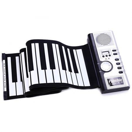 Flexible 61 Keys Soft Portable Electric Digital Roll-up Keyboard Piano
