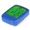 SunDing SD - 563B Outdoor Multifunction Water Resistant Cycling Odometer Speedometer LCD Green Backlight