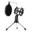 PS - 05 Adjustable Desktop Tripod Studio Condenser Stand for Microphone with Windscreen Filter Cover