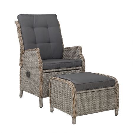 Gardeon Recliner Chair Sun Lounge, Outdoor Furniture Wicker Recliner