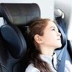 Car Seat Headrest Pillow, Memory Foam Neck PillowHeadrest , Adjustable on Both Sides(Black)