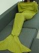 Super Soft Plaid Knitted Sleeping Bag Mermaid Tail Blanket