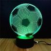 3D Colorful Football Model Touch Switch LED Table Lamp