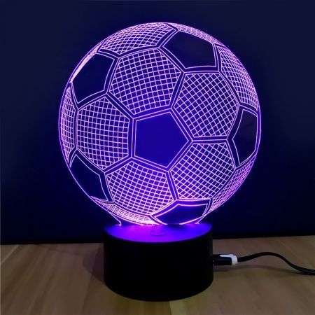 3D Colorful Football Model Touch Switch LED Table Lamp