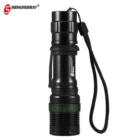 LED Zoom Aluminum Alloy Rechargeable Flashlight