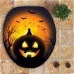 Halloween Pumpkin Withered Tree Printed 3Pcs Bathroom Mats Set