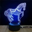 Shining Td068 Creative Gift 7 Color Changing Horse Style Touch 3D LED Night Light