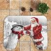 Father Christmas and Snowman Pattern 3Pcs Bathroom Mats Set