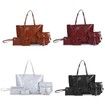 4pcs Women Tote Handbag Shoulder Crossbody Bag