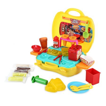 BOWA Suitcase Toy Kids Play Dough Cinema Snack Bar